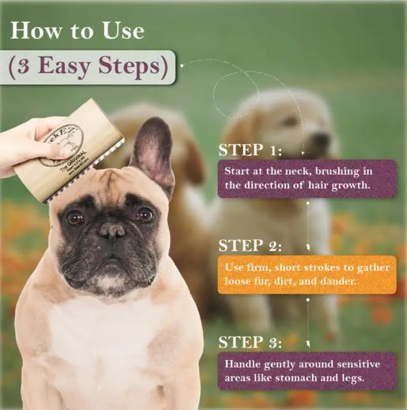 Sleekez Dog Brush for Shedding & Grooming, Deshedding Tool for Short & Long Haired Dogs, Dog Comb, 2.5 Inches,5 Inches, Long