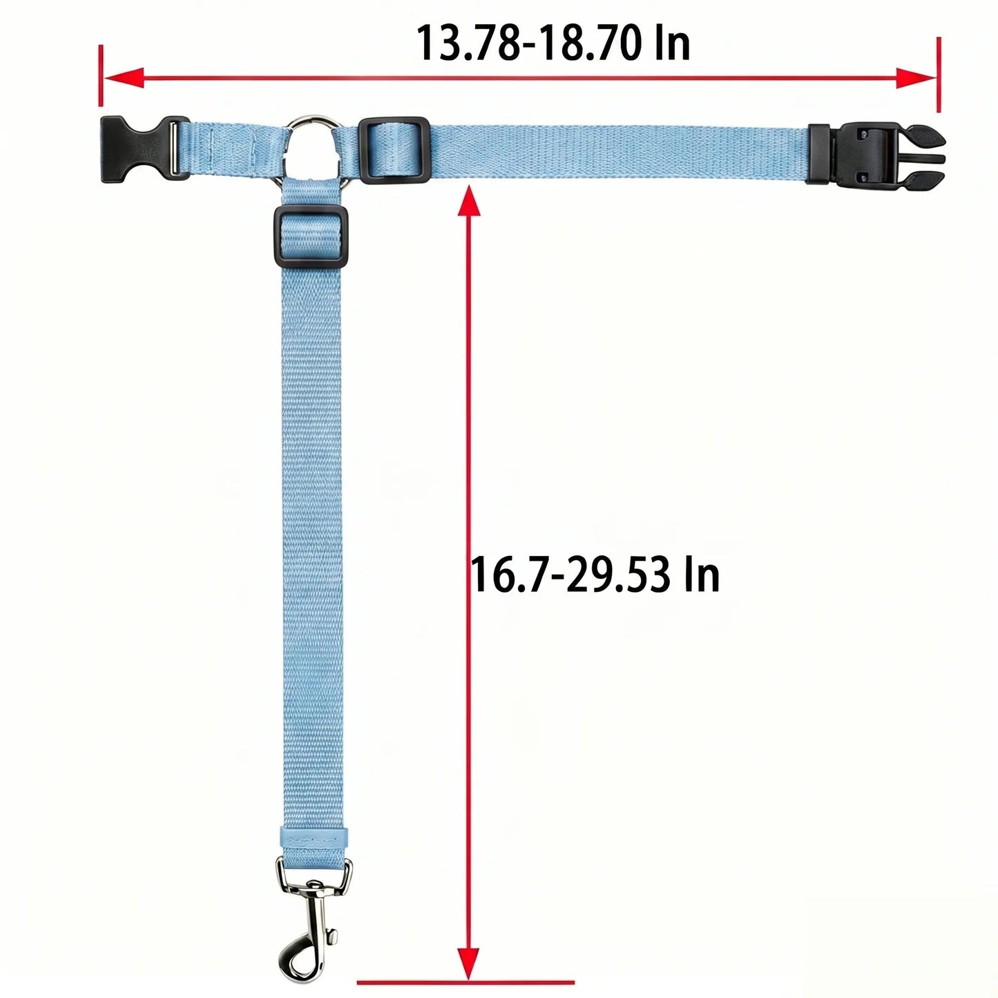 Dog Car Safety Harness Straps Sky Blue, Length Adjustable Pet Safety Leash for Suvs Cars Trucks, Universal Fit Pet Travel Accessory Dual LED Retractable Bite Resistant Inflatable Balls Set Chew Outdoor Interactive Bungee Toy