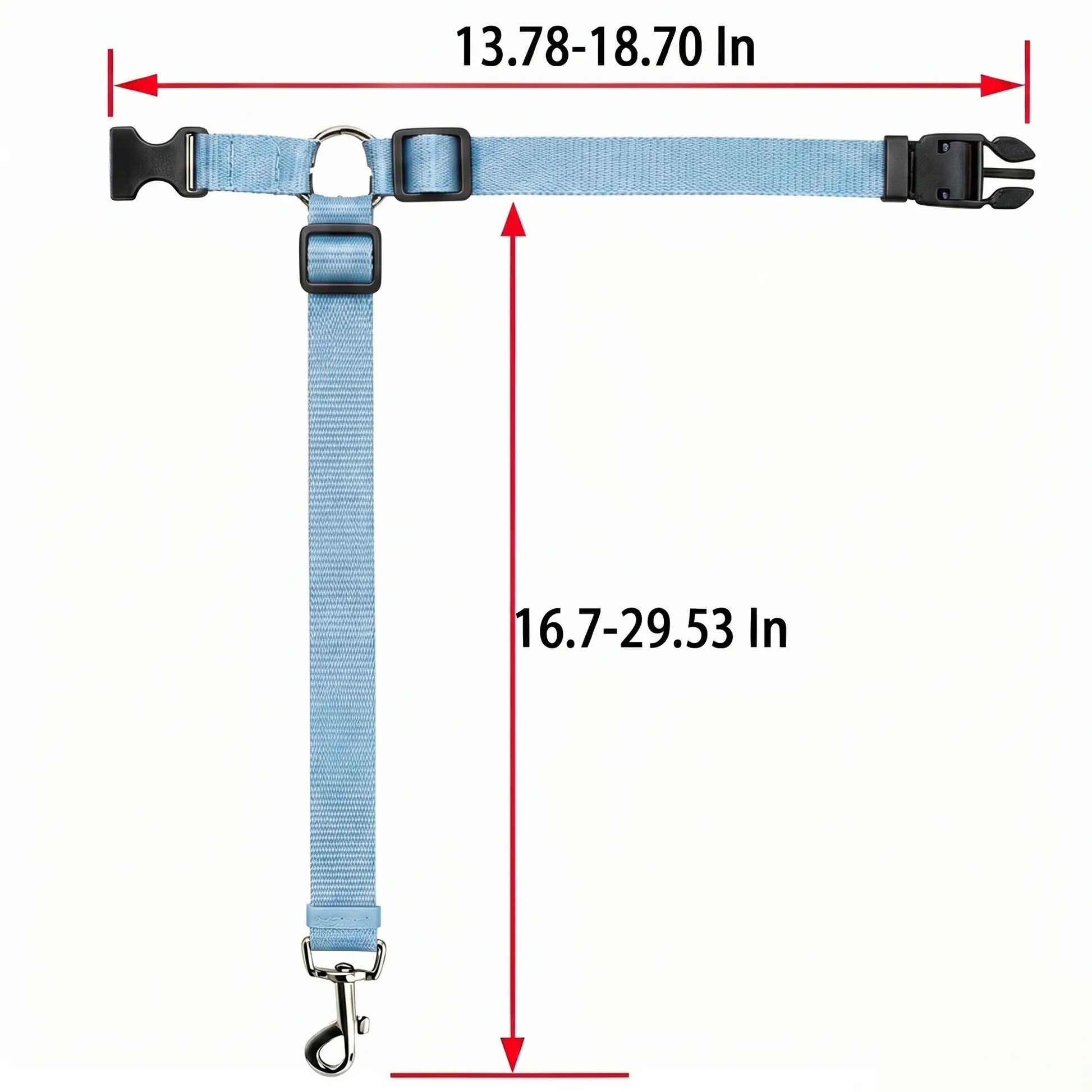 Dog Car Safety Harness Straps Sky Blue, Length Adjustable Pet Safety Leash for Suvs Cars Trucks, Universal Fit Pet Travel Accessory Dual LED Retractable Bite Resistant Inflatable Balls Set Chew Outdoor Interactive Bungee Toy